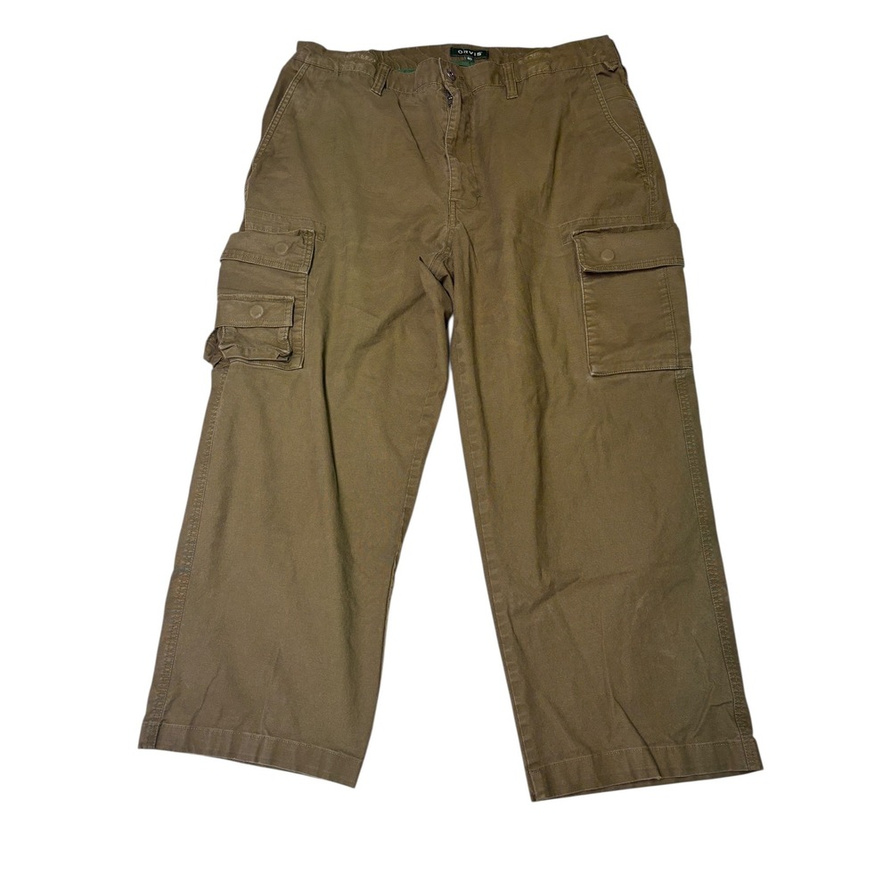ORVIS Mens Cargo‎ Pants Khaki Cotton Relaxed Fit Size 36X24